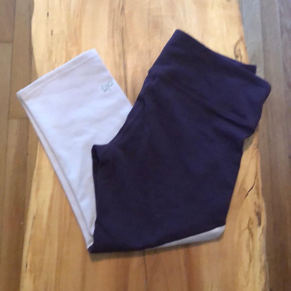 Alo Yoga purple colorblocked Capri leggings